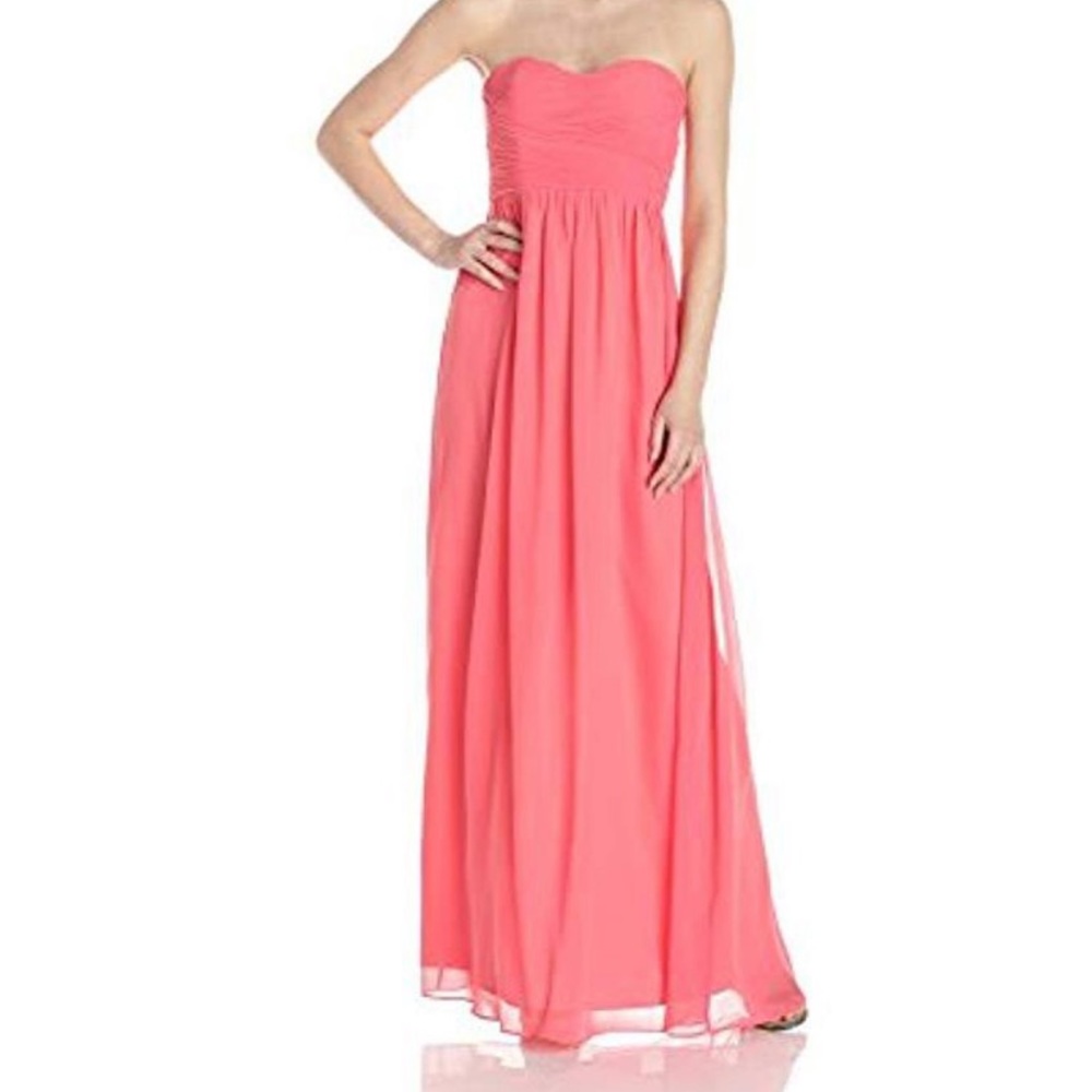 Strapless Gown in Gorgeous Coral. Size 12.